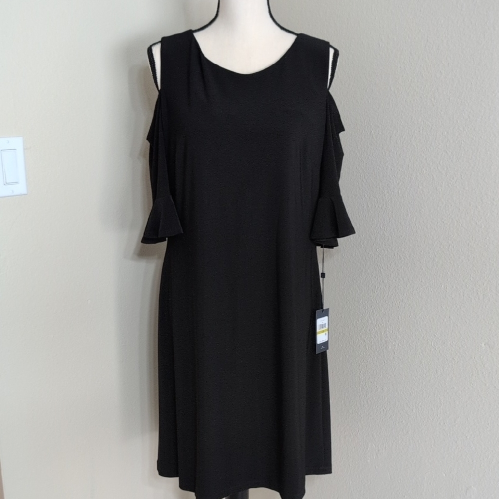 NWT Tommy Hilfiger Cold Shoulder Flutter Sleeve Dress